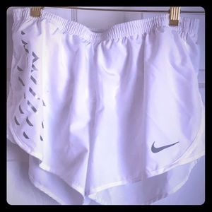 Nike Dry Fit Tempo Running Shorts White 3”